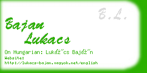 bajan lukacs business card